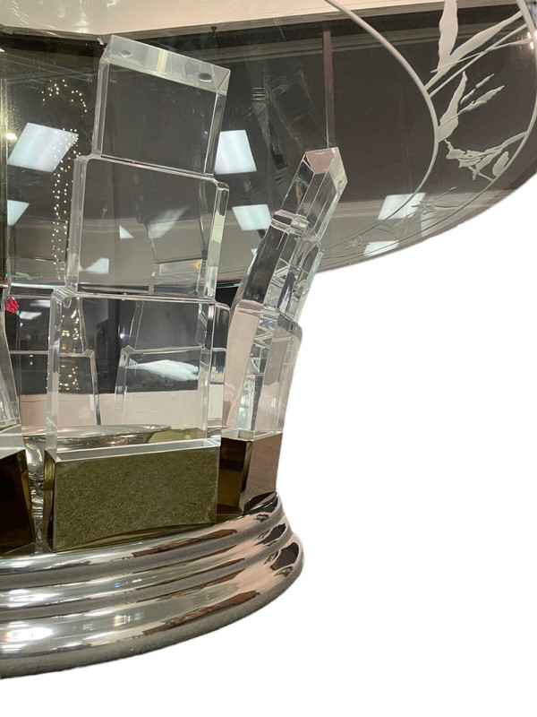 Beautiful Lucite Table Base and Glass Top gallery