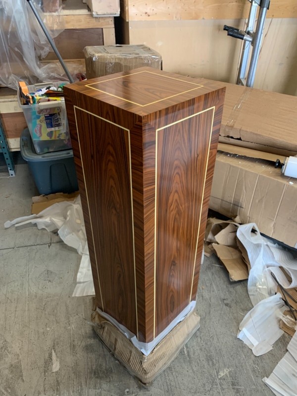 Exotic Brazilian Wood Sculpture Display Pedestal gallery