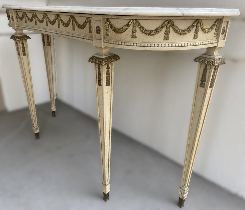 Italian Marble Top Console Table gallery