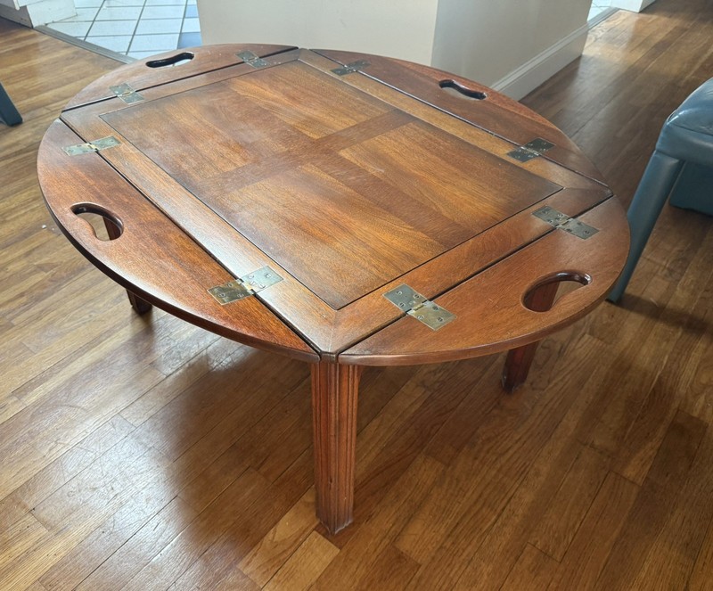 Vintage Chippendale Style Mahogany Butler’s Coffee Table gallery