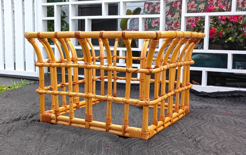Vintage Brown Jordan Bamboo Coffee Table gallery