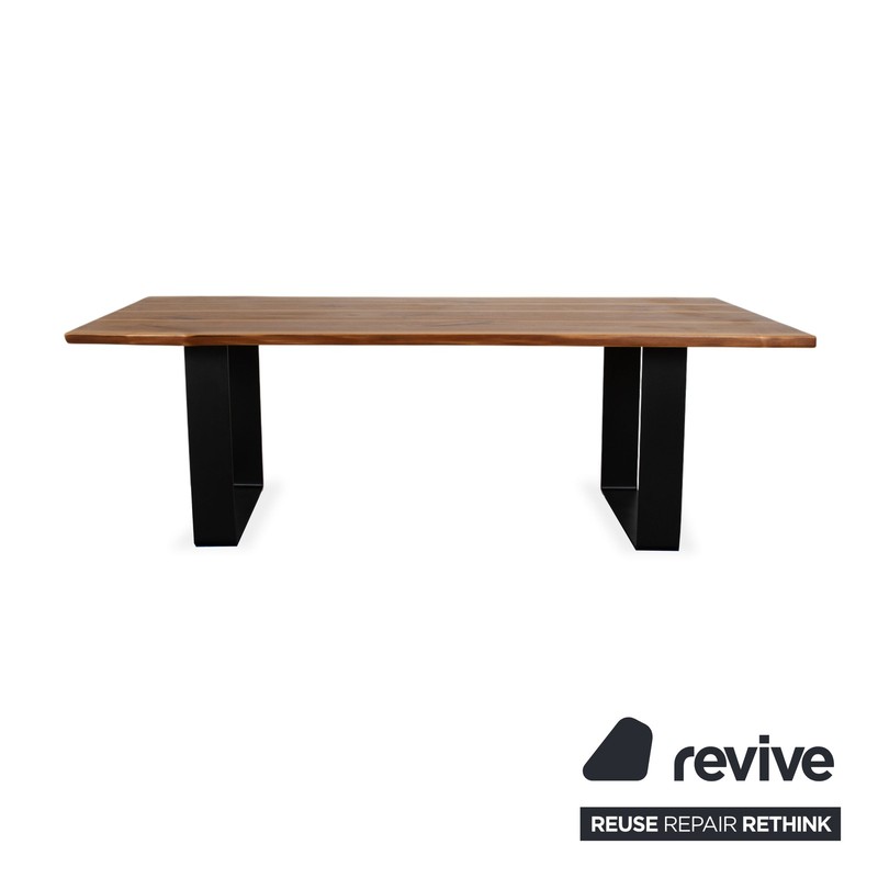 Rott Woodart Solid Wood Dining Table Brown Black 240 x 100 cm gallery