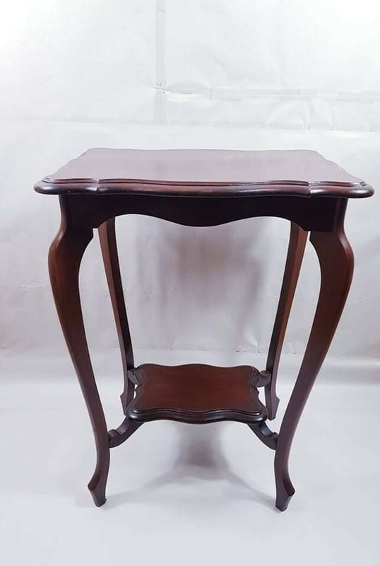 Antique Hall Console Table Hard wood and bottom shelf 1960s gallery