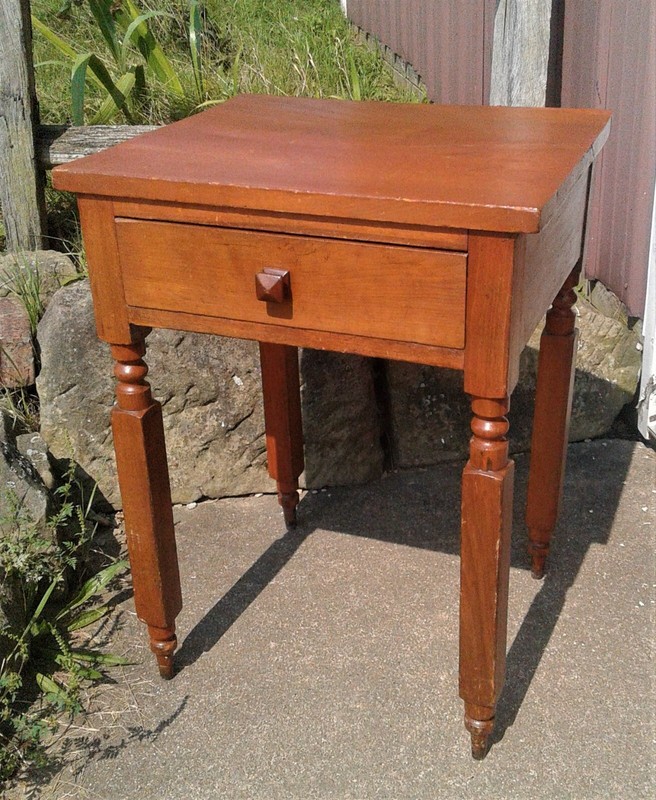 Antique Cherry One Drawer Stand 1860s Era