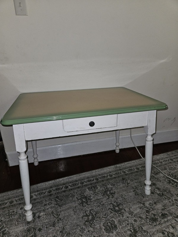 Antique Mutschler Kitchen Table “Porce-Namel” Extendable PICK UP ONLY