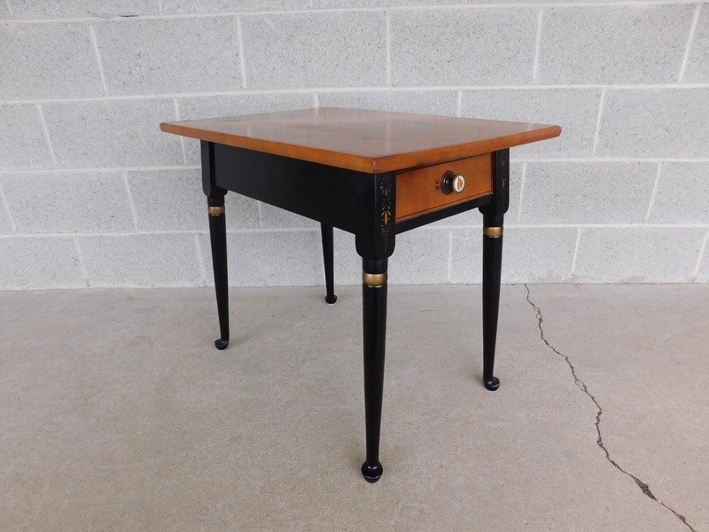 L Hitchcock Black / Harvest End Table