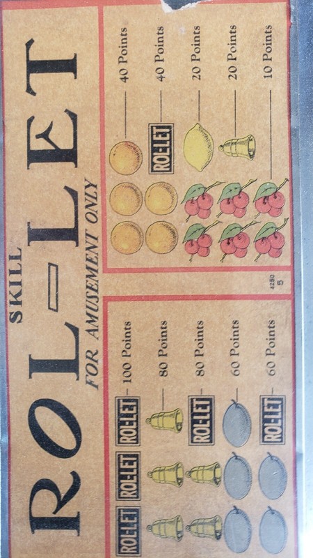 Rare VTG Rol-Let Roulette Game Table. A.B.T. MFG. CO Chicago 5 Cent. gallery