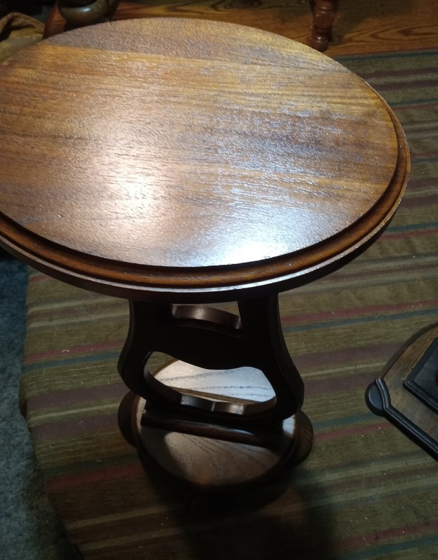 Walnut and Oak Oval Top Plant Stand (PS11) gallery