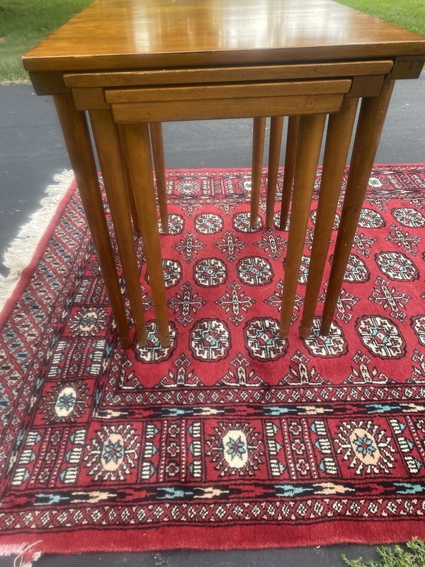 Free Ship/ 1960s Mid Century Modern Conant Ball 3 Nesting Tables by Wright