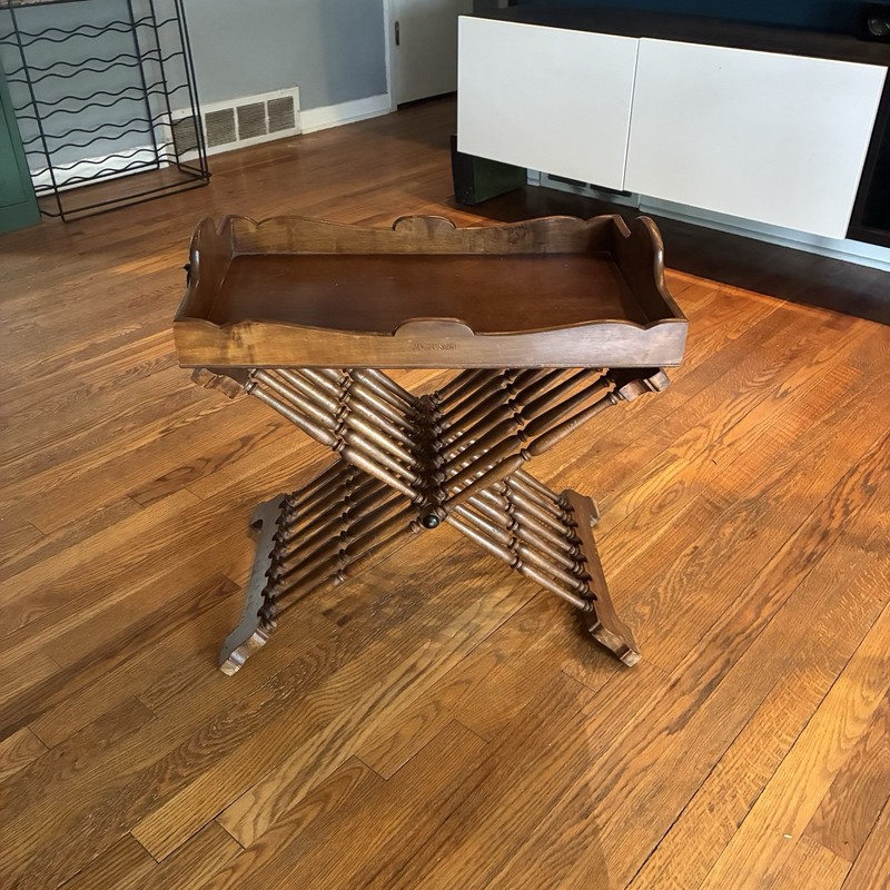 Vtg. Folding Campaign Tray Table