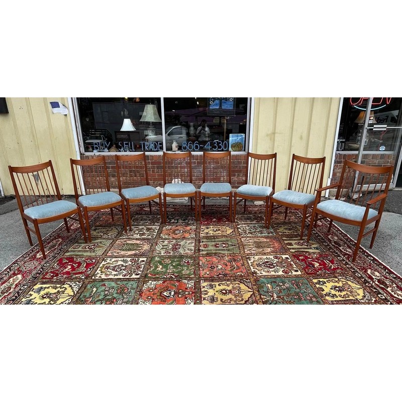 Rare Sibast Danish Dining Room Table and 8 Chairs [VINTAGE] gallery