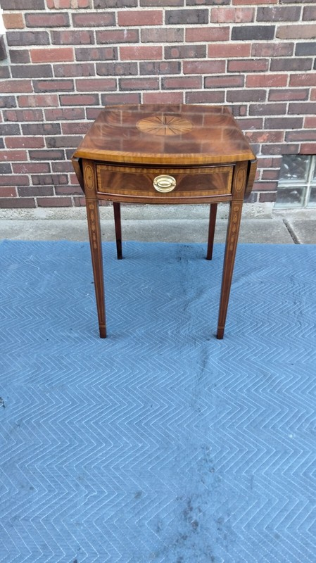 Council Craftsman Inlaid Mahogany Federal Style Pembroke Table
