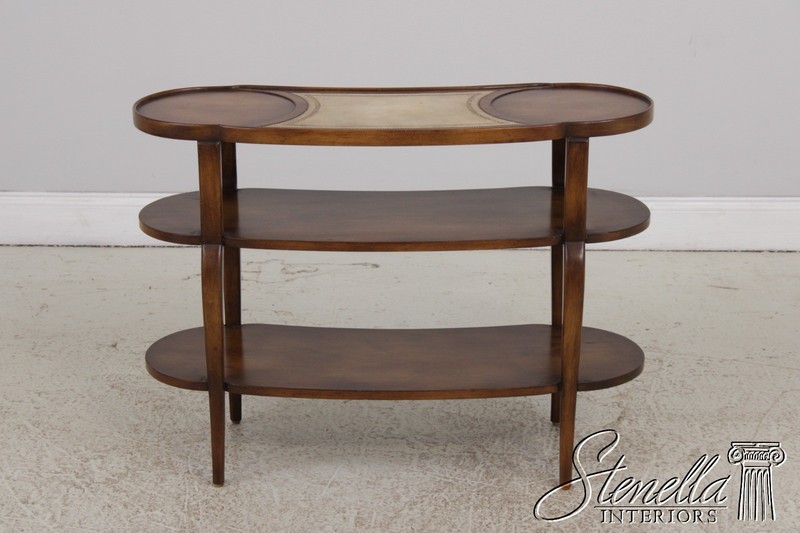 L72148: Pair Of BAKER Three-Tier Leather Top Stands gallery