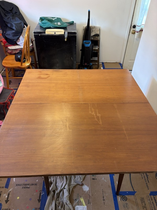 Vintage Federal Style Drop Down Leaf Dining Room Table And 6 Chairs gallery