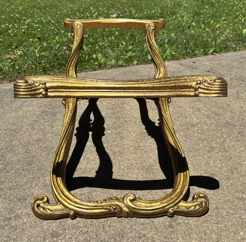 Vintage Francisco Hurtado Spanish Regency Giltwood Coffee Table X Base Stand gallery