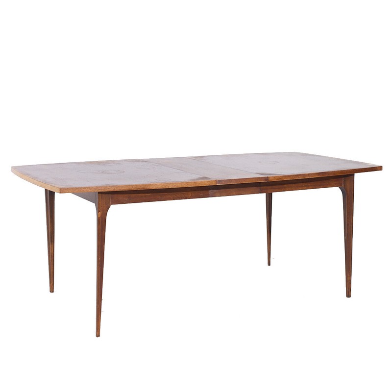 Broyhill Brasilia Mid Century Walnut Expanding Dining Table with 1 Leaf gallery