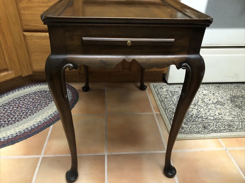 HENKEL HARRIS Tea Table Queen Anne Mahogany 5416 OCCASIONAL ACCENT END 1969 Rare gallery
