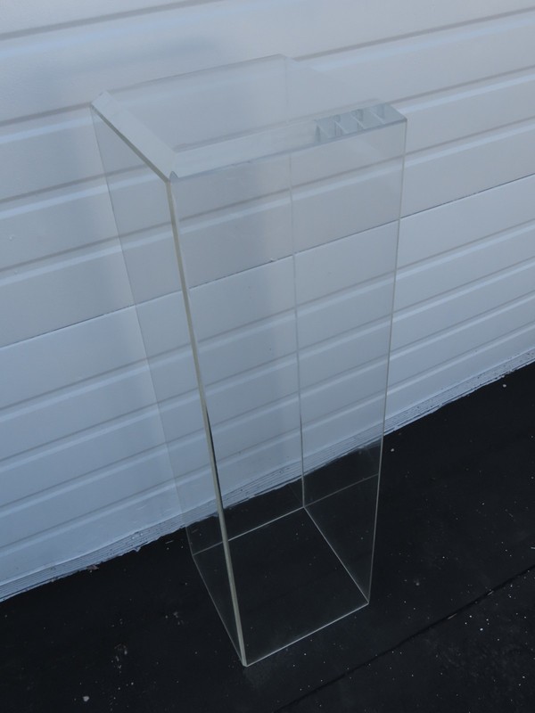 Lucite Tall Flower Statue Stand Pedestal Table 6419 gallery