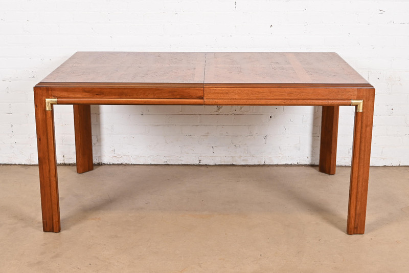 Drexel Heritage Mid-Century Hollywood Regency Walnut Extension Dining Table gallery