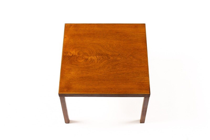 Danish Modern / Mid Century Square Teak Square Side Table — Hans Olsen — B gallery