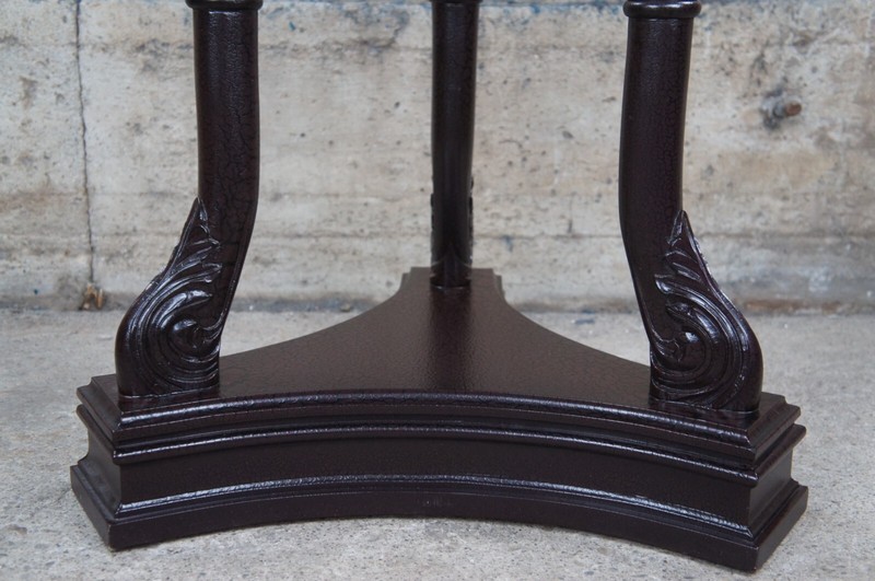 French Directoire Crackle Lacquer Gueridon Swan Pedestal Table Sculpture Stand gallery