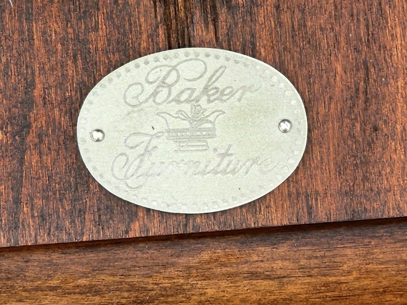 Vtg Tagged Beautiful Baker Furniture Georgian Style Oak Side Table 26 X 20 X 18 gallery