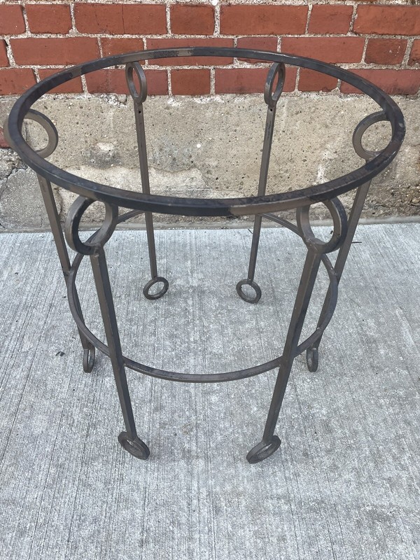 Jean Royere-Style Table Base Iron Vintage gallery