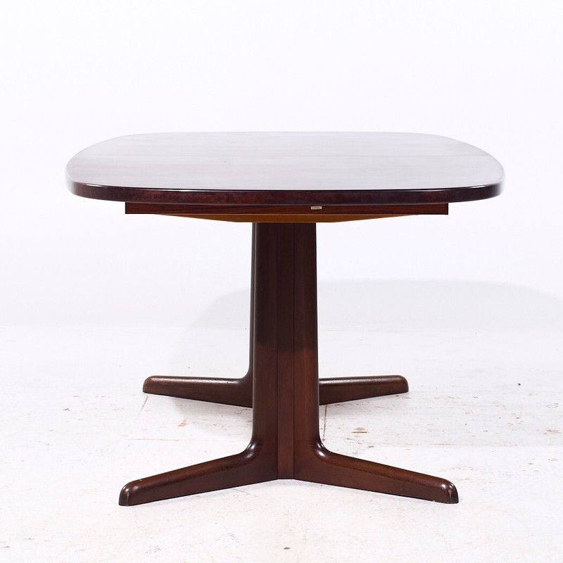 Gudme Mobelfabrik Mid Century Danish Rosewood Expanding Dining Table with 1 Leaf gallery