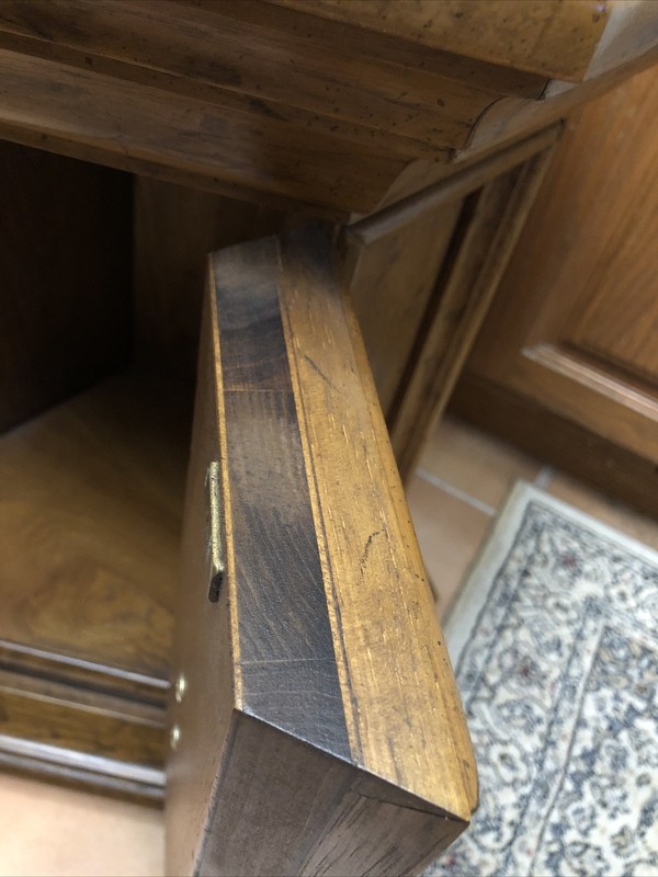 BARKER BROs Table VINTAGE FINE FURNITURE Hexagon End Cabinet 20x17x21 Wood gallery
