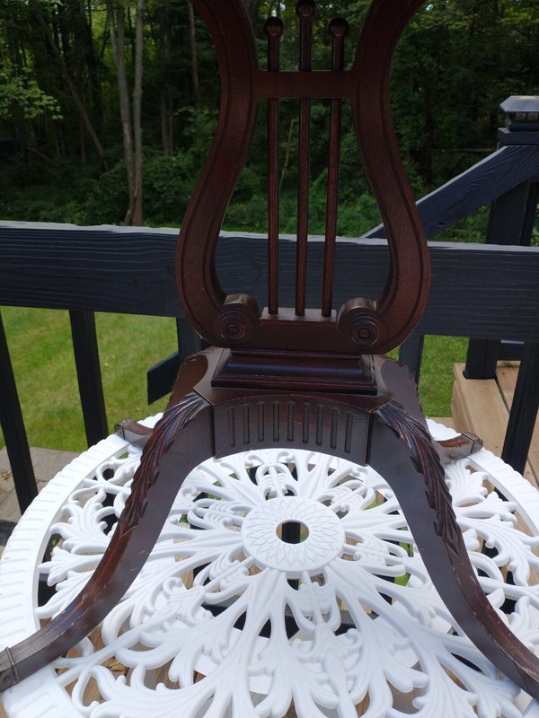 MERSMAN 7339 Lyre Side Table - Oval - Harp Base 2 Piece Set gallery