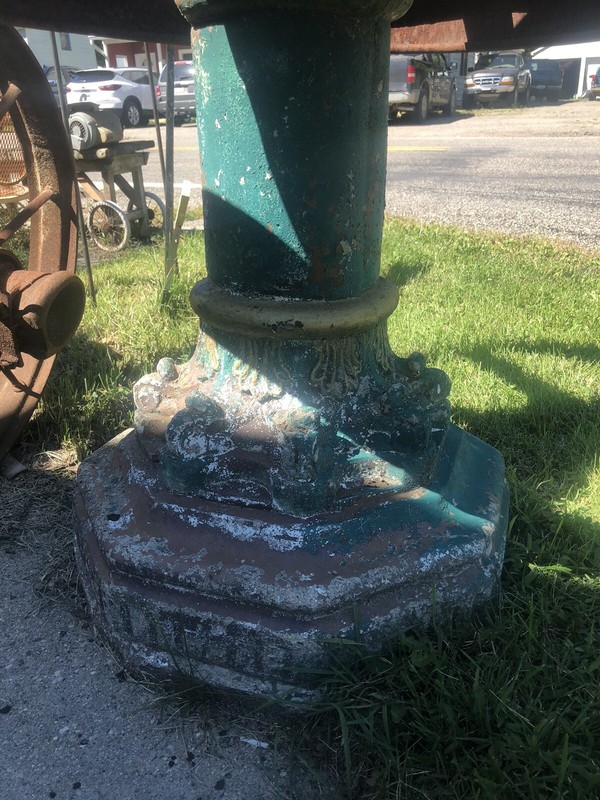 Pedestal Base, Antique, Concrete Cement, Octagonal, Decorative