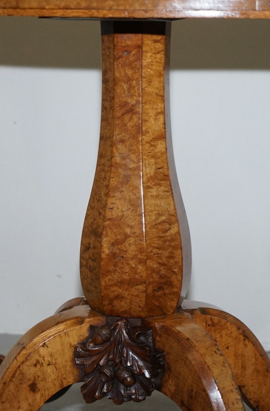 VERY FINE CIRCA 1835 WILLIAM IV ANTIQUE POLLARD OAK FOLDING CARD PEDESTAL TABLE gallery