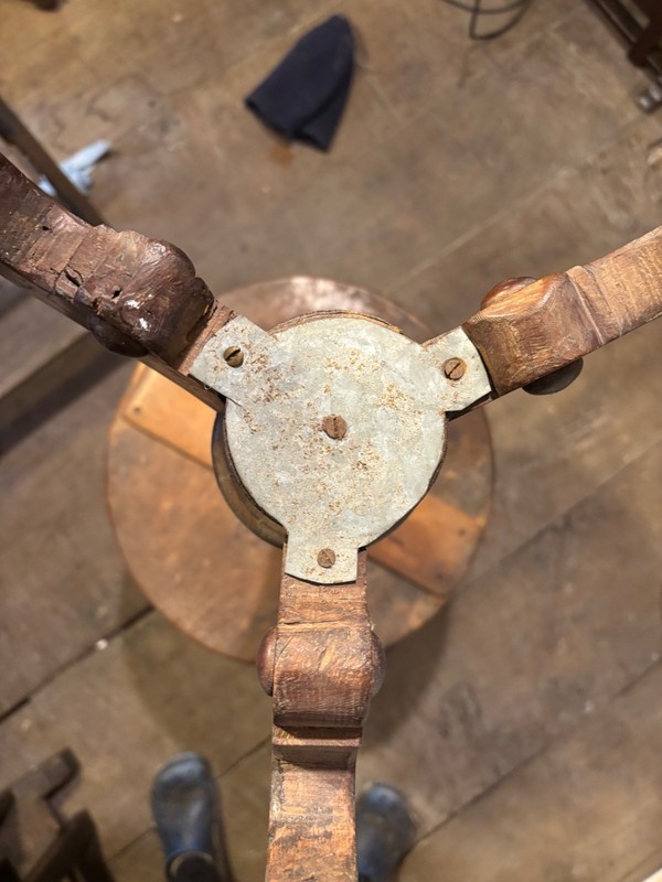 19th Century Burr oak wine table gallery