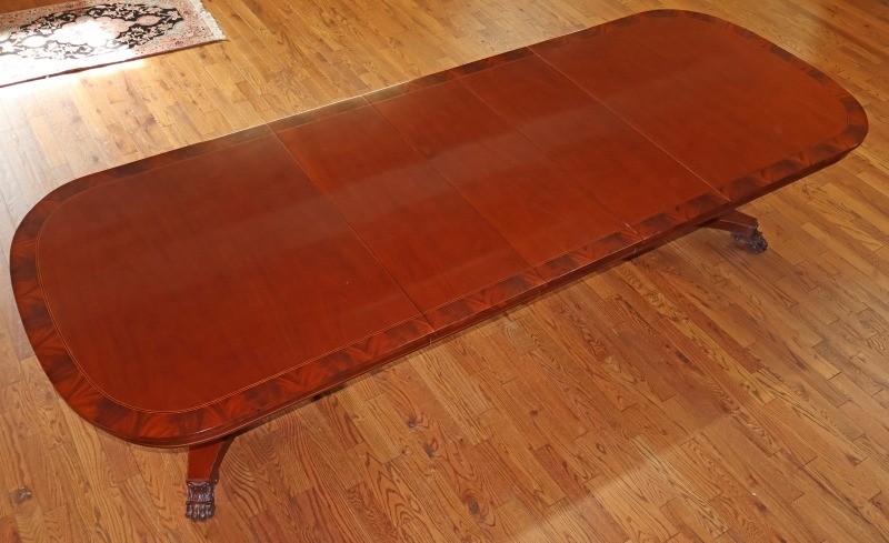 Kindel National Trust Empire Neo Classical Style Mahogany Dining Table