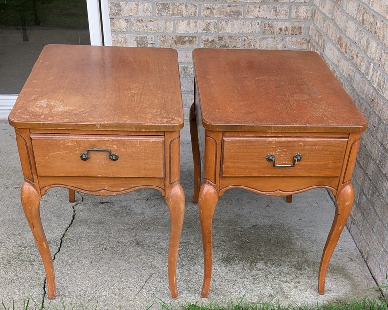 Pair Of Mid Century Mersman 7673 Side End Tables Queen Anne Pick Up Only