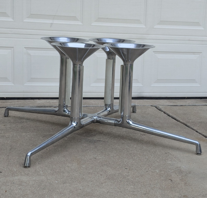 Steelcase Coalesse MCM Segmented Dining Table Base, Great For Heavy Tops