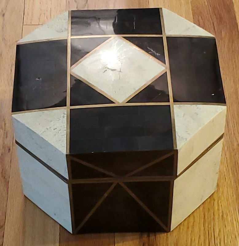 Vintage Tessellated Stone BOX Robert Marcius CASA BIQUE – Maitland Smith Style