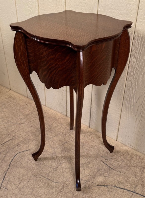 Antique Oak Low Petite Stand with Bombay sides gallery