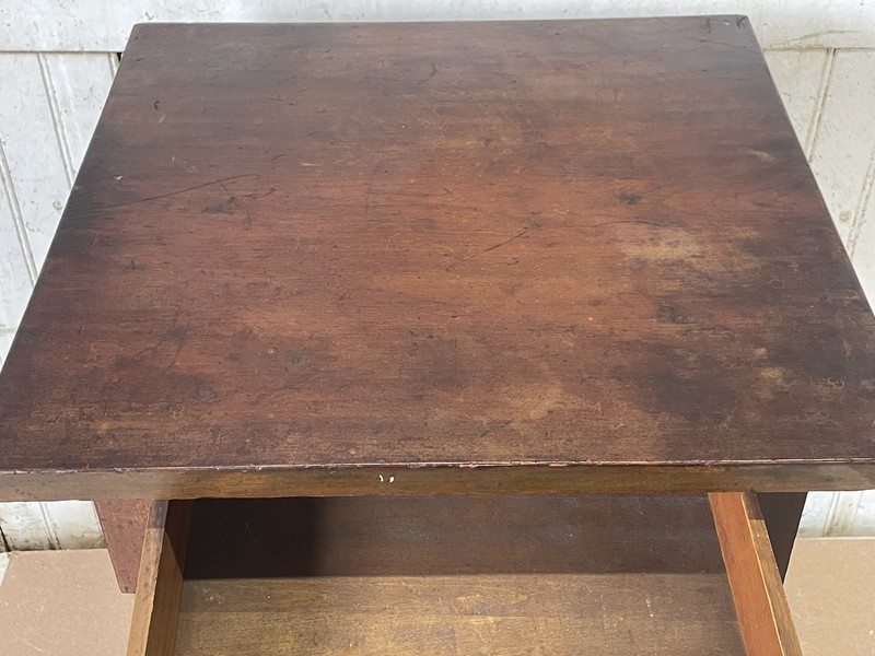 Antique Cherry one Drawer Table Nightstand lamp stand turned legs gallery