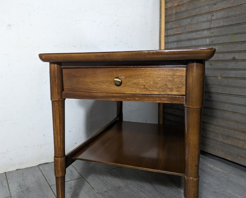 Vintage Mid Century Modern Retro Atomic Formica Top 2-Tier End Table gallery