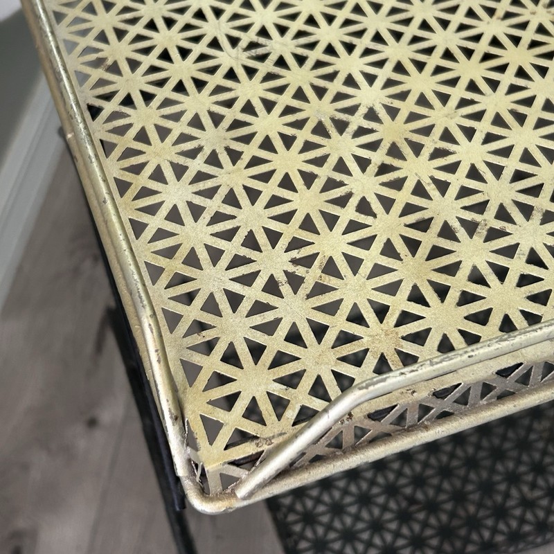 Vintage Metal Shelf Table Stand Server Detachable Top Shelf Tray Unique gallery