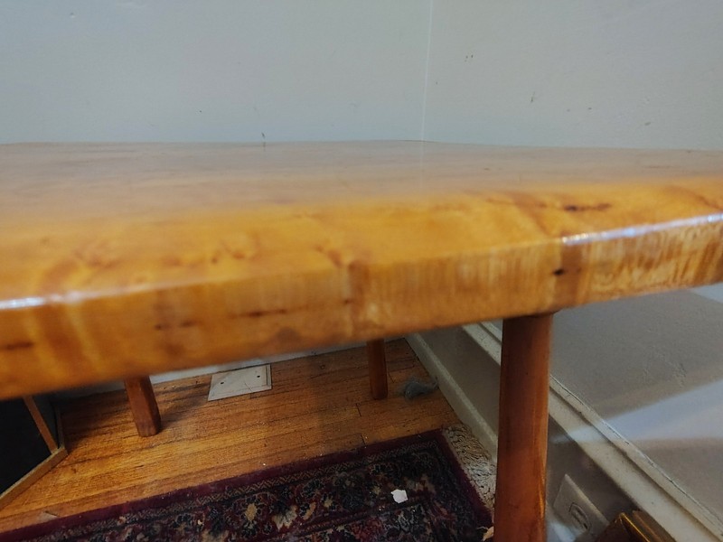 SALE--MCM SOLID Birdseye maple coffee table/ side table gallery