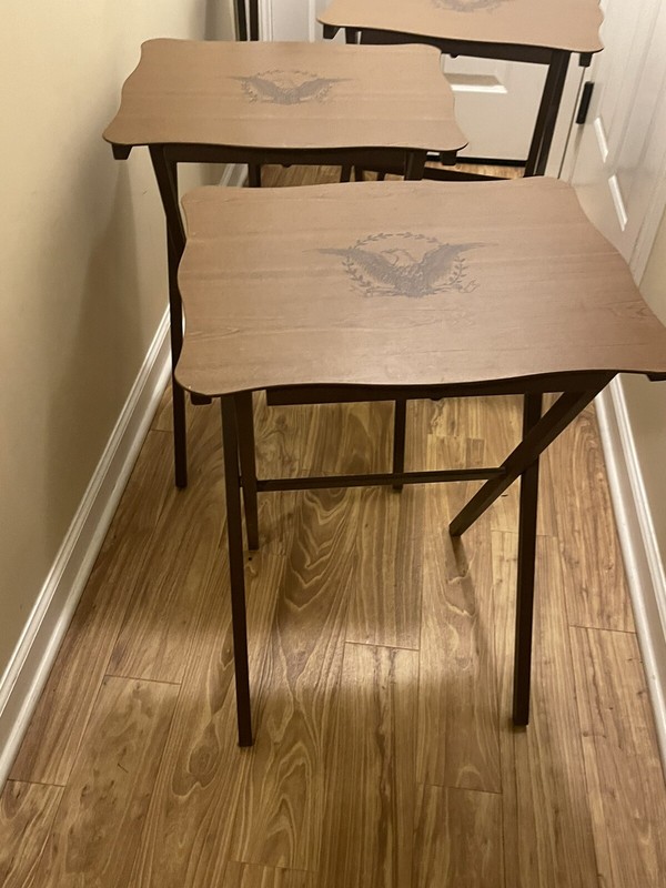MCM Set 4 Vintage ARTEX Folding TV Tray Snack Serving Tables gallery