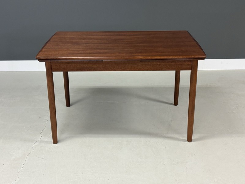 Refinished 72” Danish Modern Teak Draw Leaf Table gallery