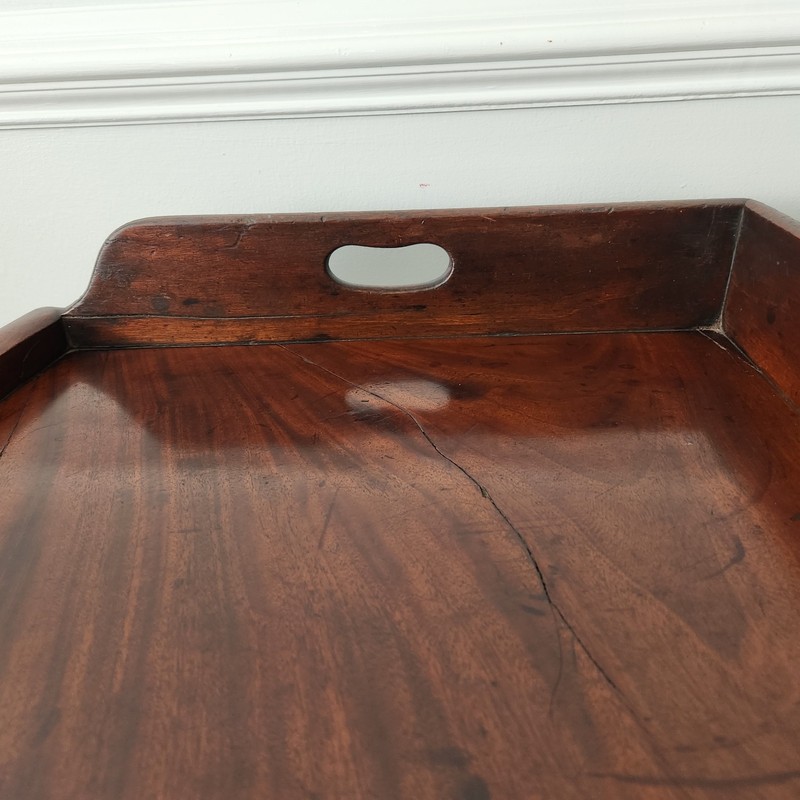 18th Century Butler's tray with stand circa 1810 with Deep patina. gallery