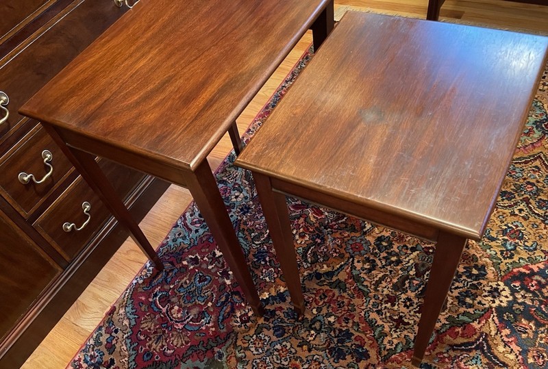 Henkel Harris Mahogany Stacking Tables Finish 29 gallery