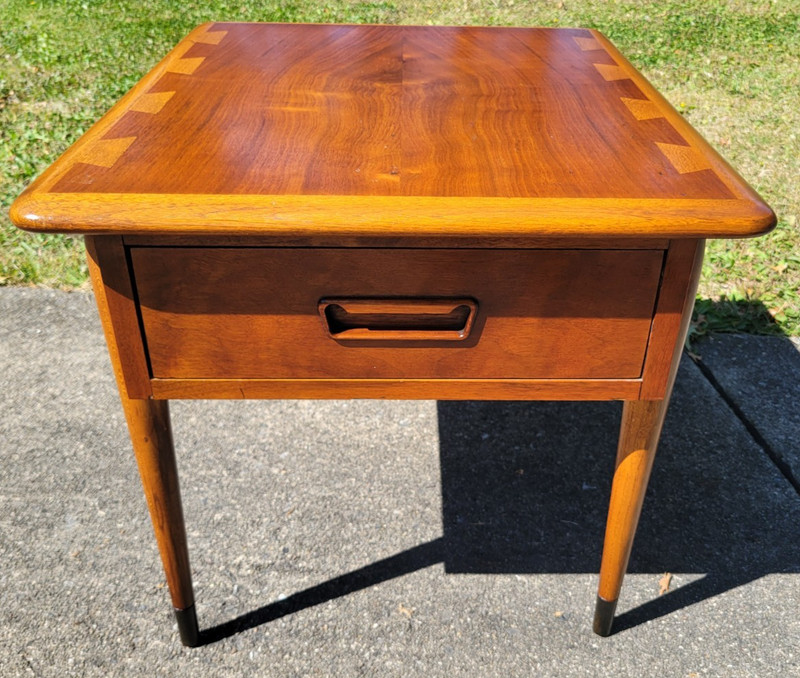 Vintage Lane Acclaim Andre Bus Mid Century MCM End Table with Drawer #1