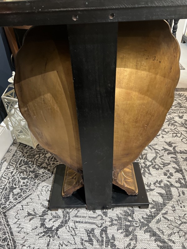 Hollywood Regency Grosfeld House Gilded Shell Console Table Clamshell gallery