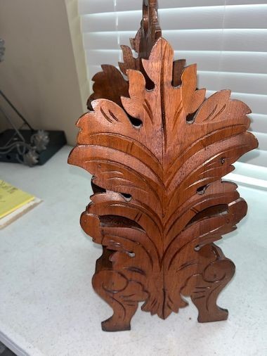 Walnut Stereoscope Card Holder 6 Shelves