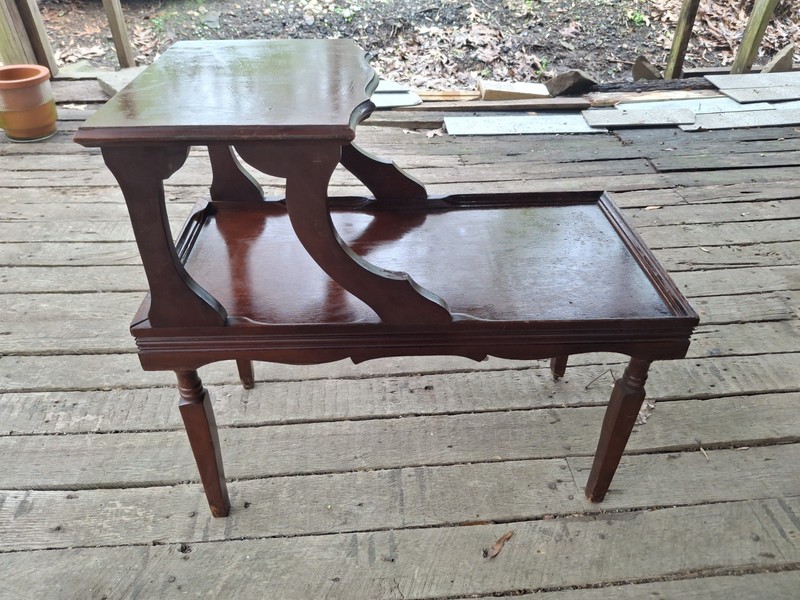 MCM #7640 Single Mersman End Table Genuine Mid Century Modern Tiered Step 2 Tier